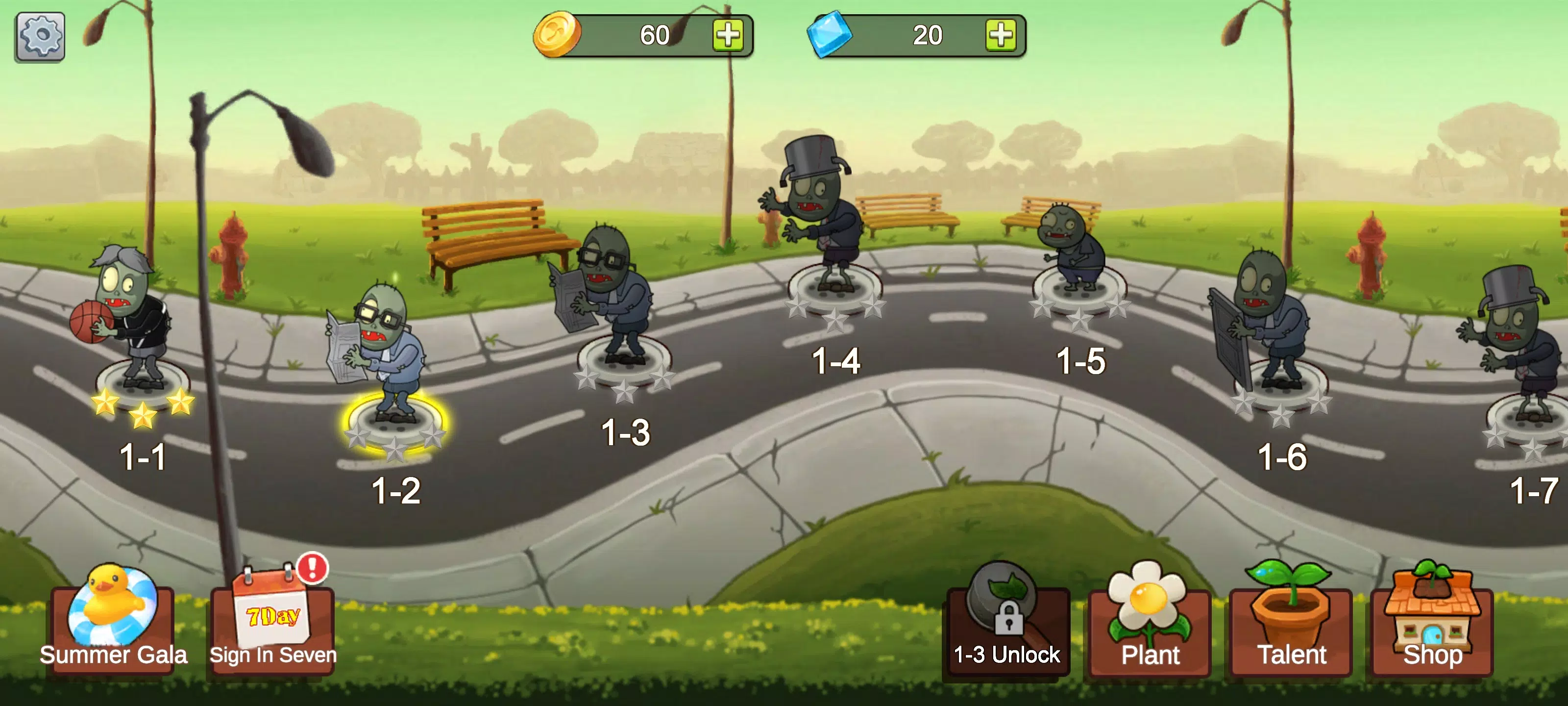 Merge Plants – Defense Zombies स्क्रीनशॉट 0