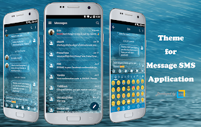 SMS Messages Bubble Rain Theme স্ক্রিনশট 0