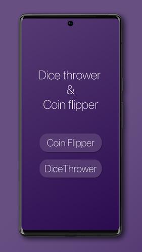 Dice Thrower & Coin Flipper Capture d'écran 0