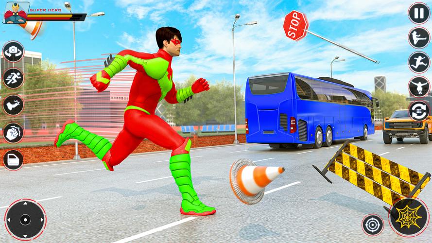 Spider Flying Rope Hero Games Tangkapan skrin 3