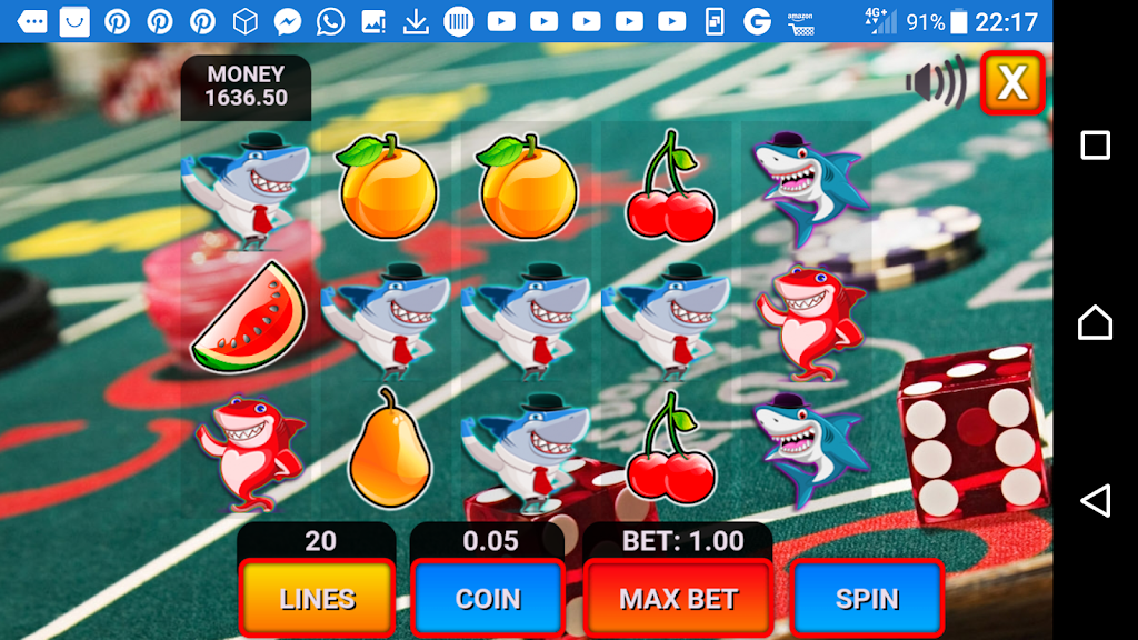 shark fruit casino slots machines スクリーンショット 2