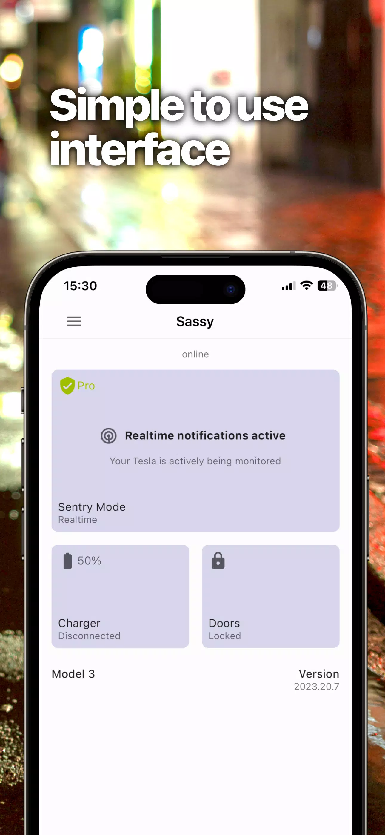 Sentry Pro—Tesla Notifications Capture d'écran 2