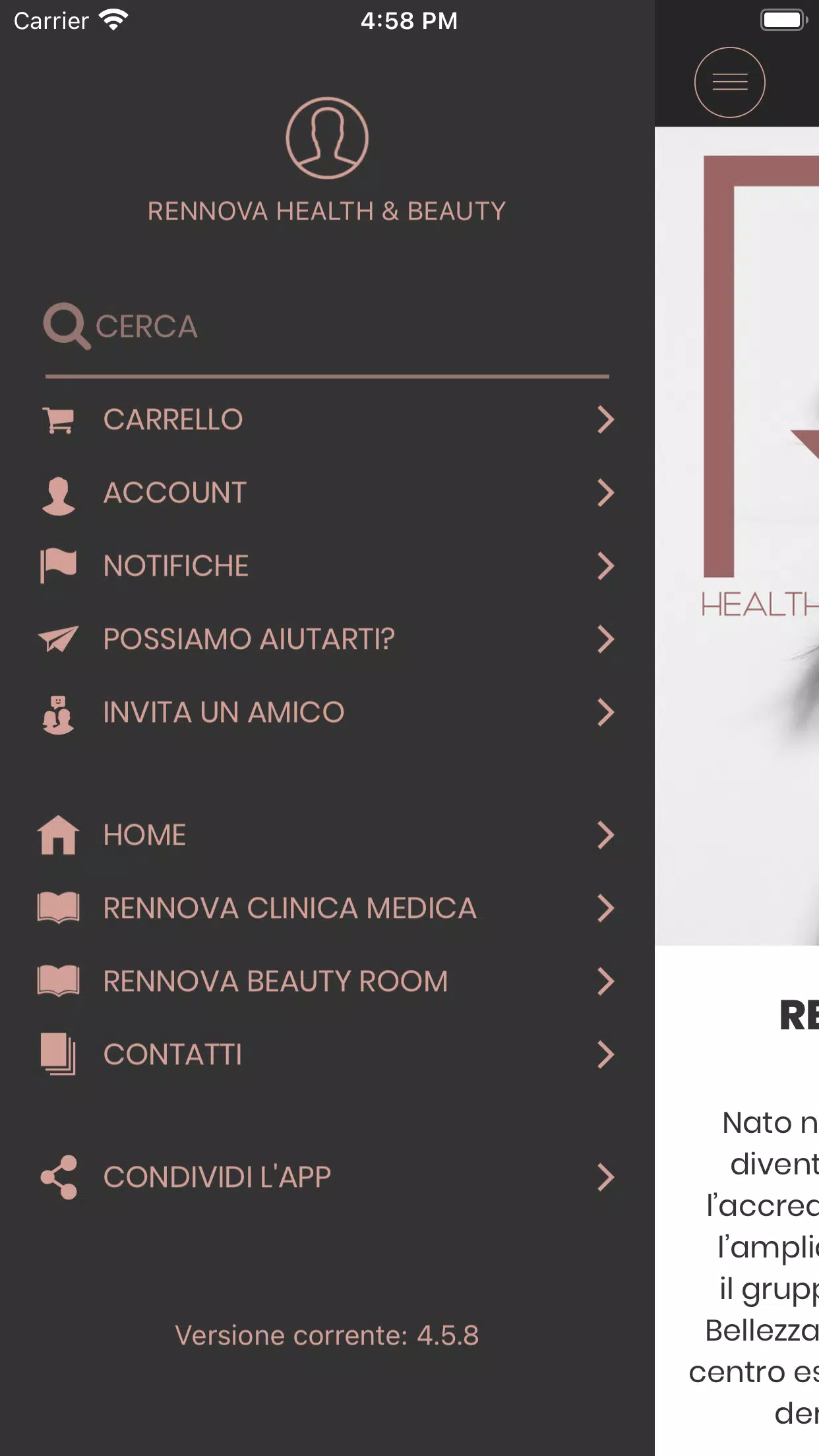 Schermata RENNOVA HEALTH & BEAUTY 2