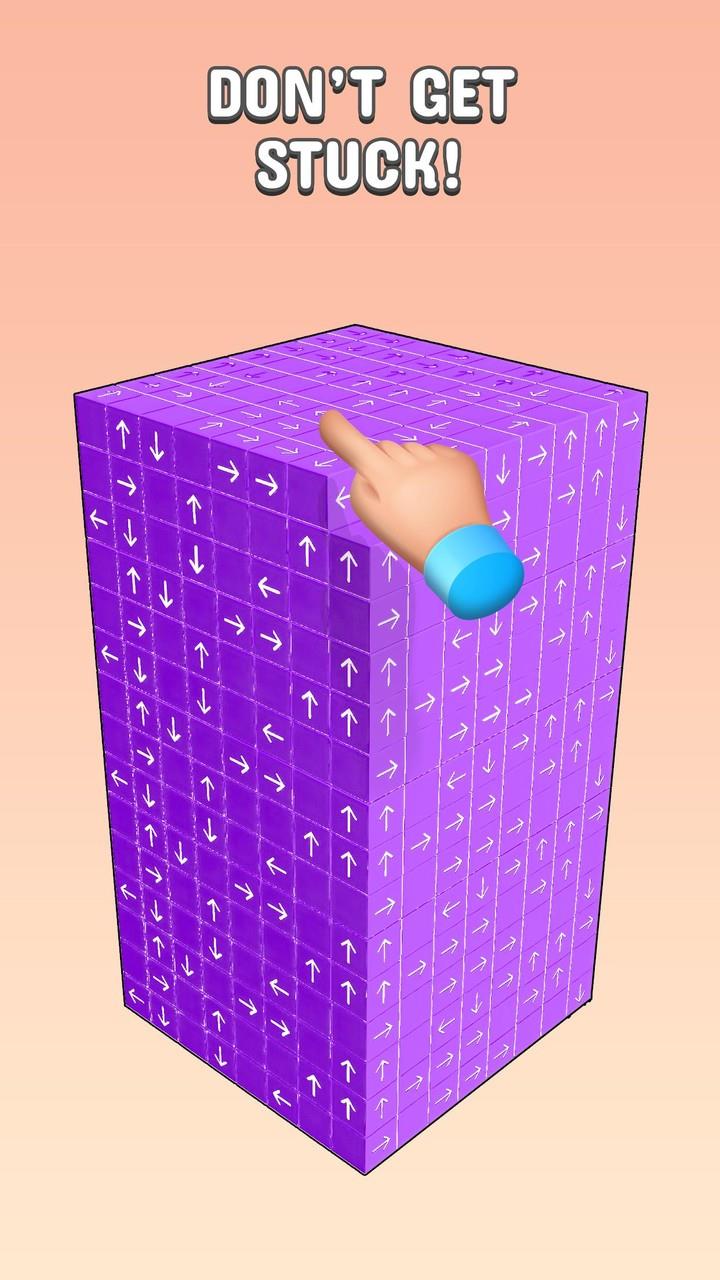 Tap to Unblock 3d Cube Away スクリーンショット 1