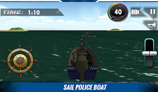 Police Boat Shooting Games 3D Schermafbeelding 3