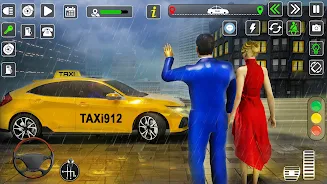 Taxi Driver Cab Car Driving 3D Schermafbeelding 1