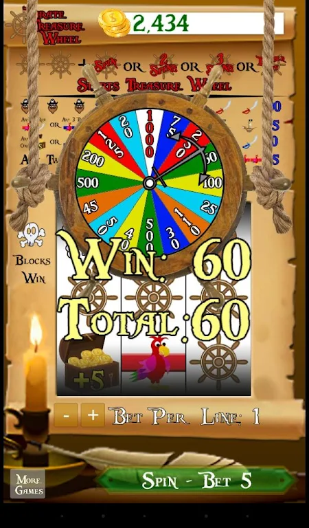 Pirate Treasure Wheel Ảnh chụp màn hình 1