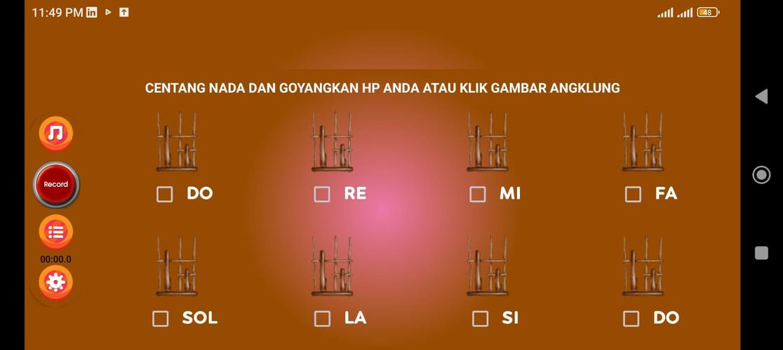 Angklung Instrument ဖန်သားပြင်ဓာတ်ပုံ 1