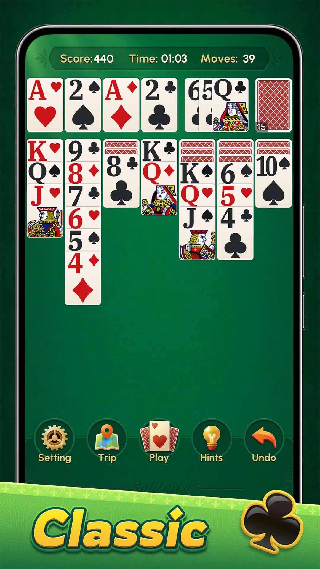 Classic Solitaire: Regal Card Schermafbeelding 0