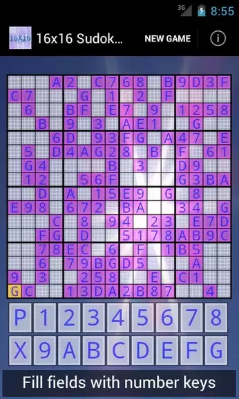 16x16 Sudoku Challenge HD Captura de pantalla 0