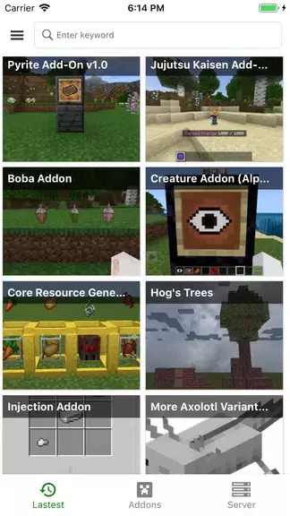 Addons for MCPE - Mods Packs Zrzut ekranu 0