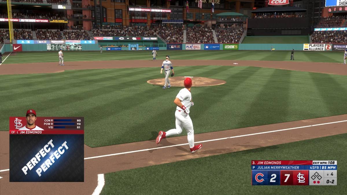 Jim Edmonds ha colpito una corsa in casa in MLB The Show 25.