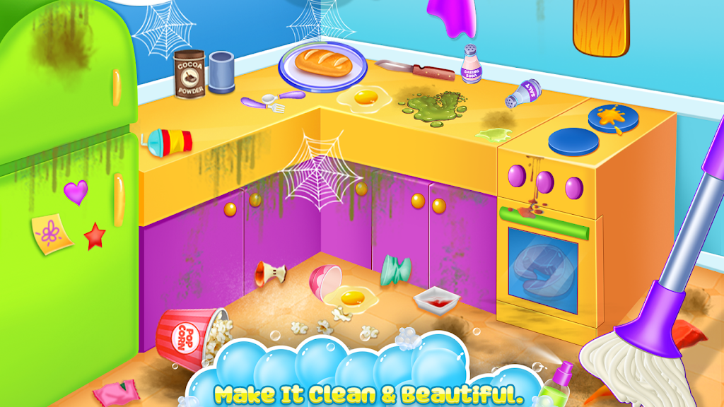 Home cleaning game for girls スクリーンショット 0