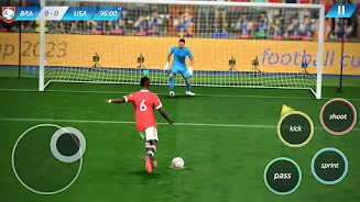 Football Soccer League Game 3D Capture d'écran 2