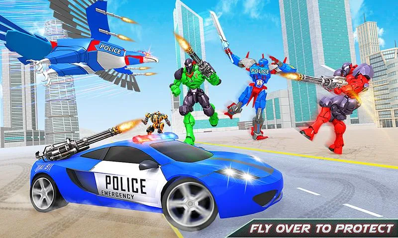 Flying Eagle Robot Car Games ภาพหน้าจอ 2