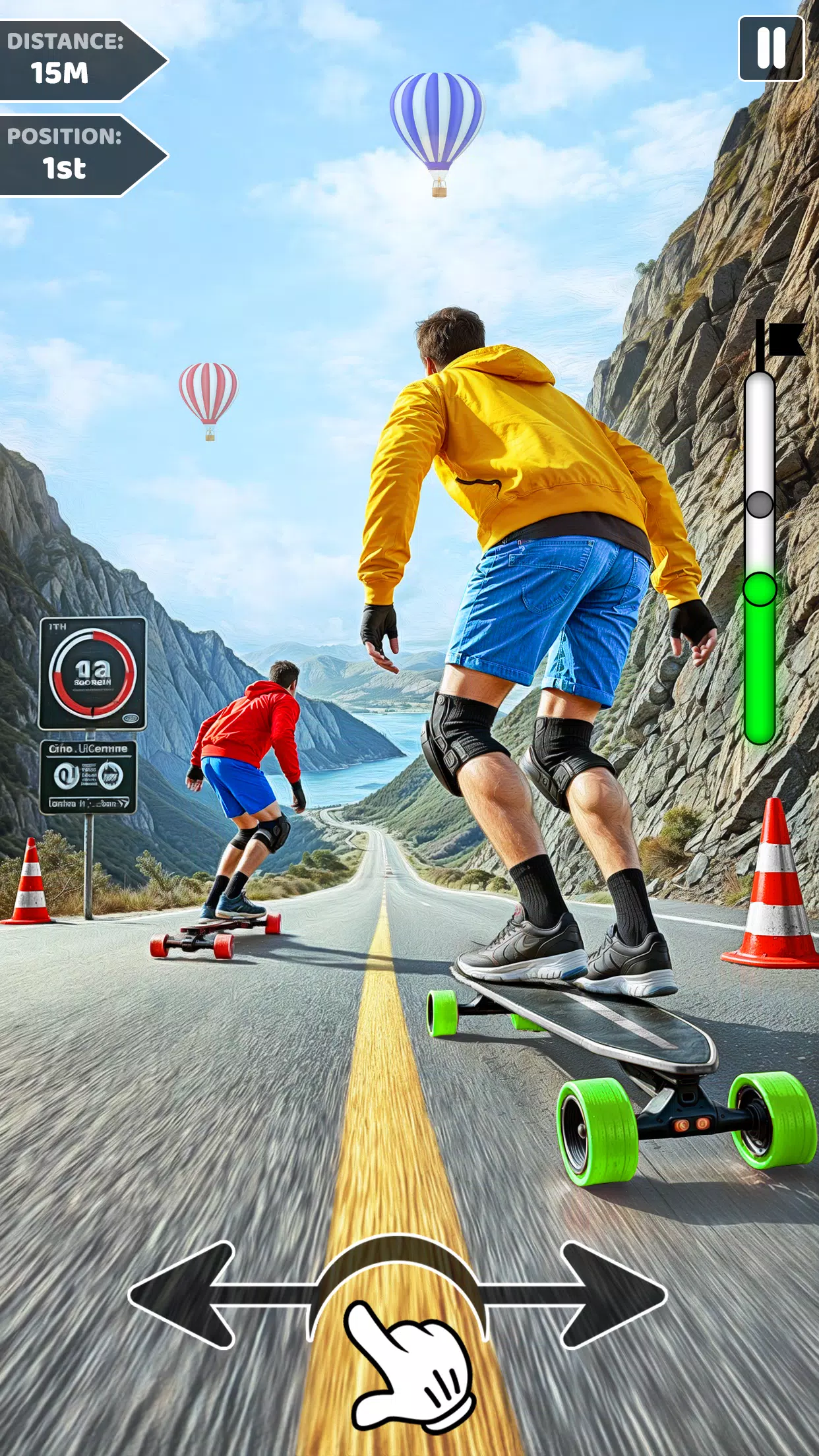 Schermata Downhill Skateboarding Game 2