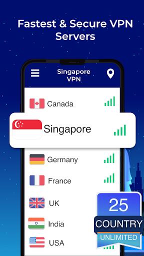 Singapore VPN - Free, Fast & Secure 스크린샷 1