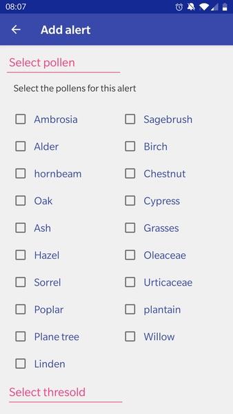Alert Pollen Tangkapan skrin 1