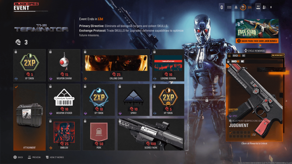 Ganjaran Acara Terminator di Black Ops 6