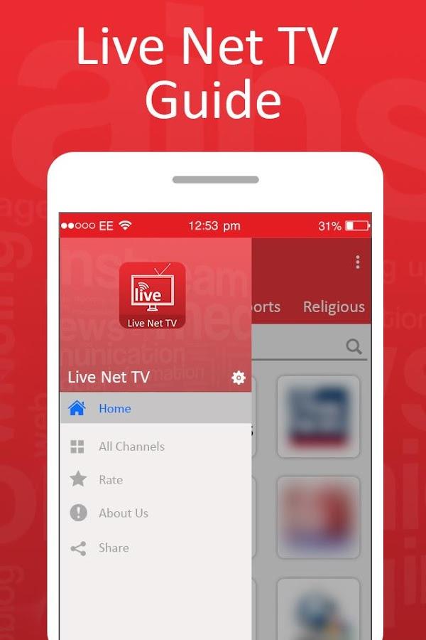 Live Net TV Streaming Guide Zrzut ekranu 2