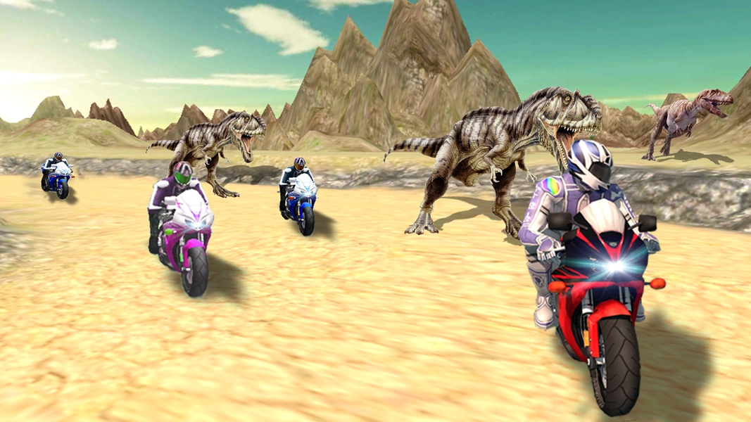 Schermata Dino World Bike Race Game - Jurassic Adventure 2