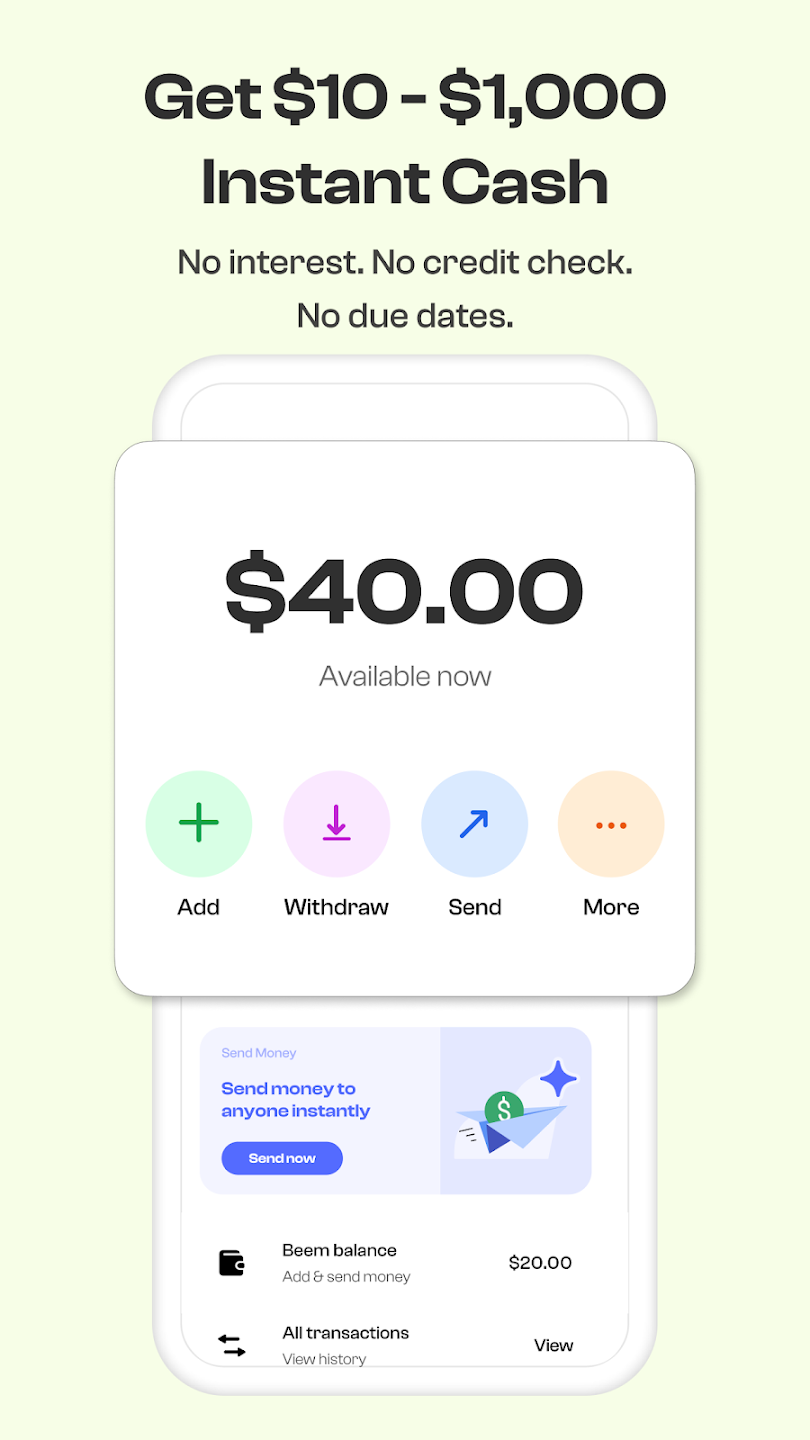 Beem: Better than Cash Advance Screenshot 2