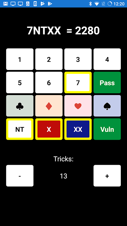 Bridge Scoring Helper Ảnh chụp màn hình 1