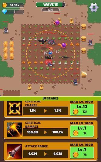 Scarecrow War : Idle Defense 스크린샷 1