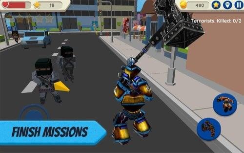 Robot Hero: City Simulator 3D Captura de pantalla 0