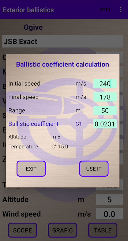 External ballistics calculator應用截圖第3張