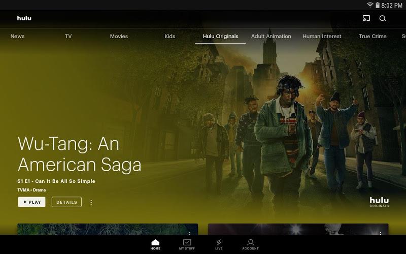 Hulu for Android TV स्क्रीनशॉट 0