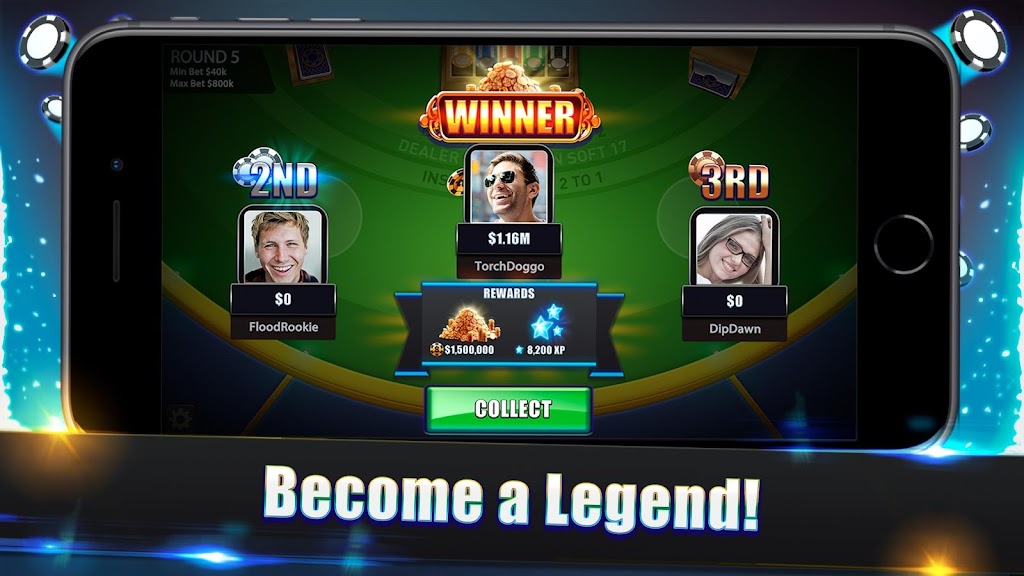 Blackjack Legends: 21 Online Multiplayer Casino ภาพหน้าจอ 3