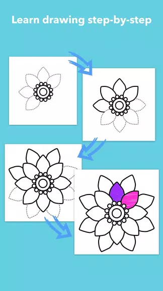 How To Draw Flowers Ekran Görüntüsü 2