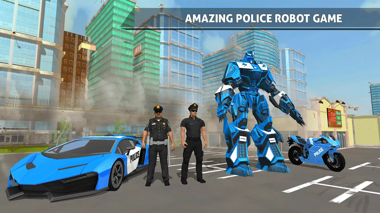 Jeu de Voiture Robot de Police Capture d'écran 2