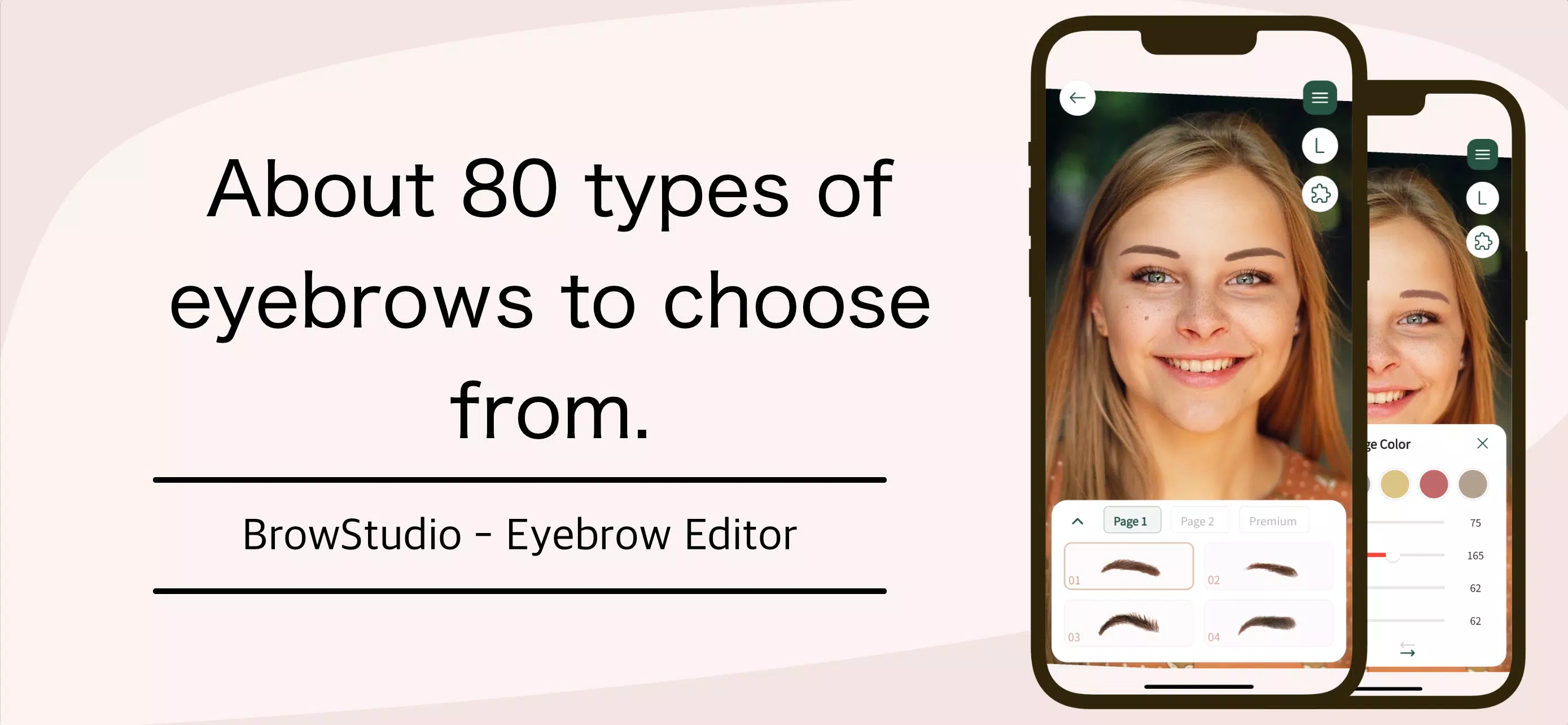 Find ideal eyebrows：BrowStudio應用截圖第0張