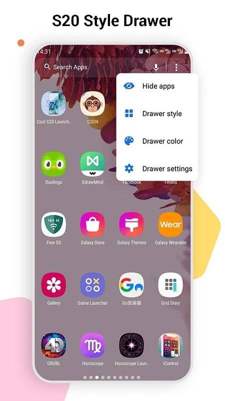 SO S20 Launcher for Galaxy S स्क्रीनशॉट 3