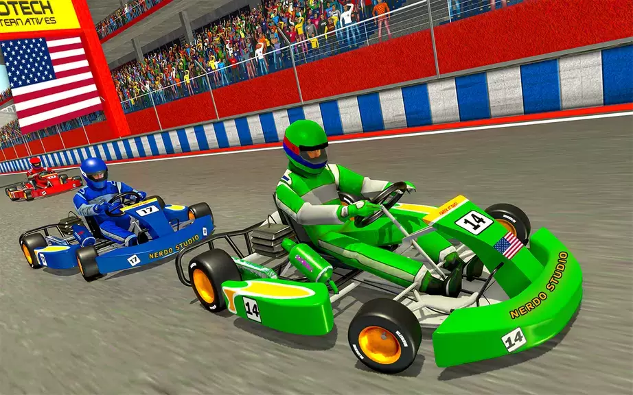 Go Kart Racing Games 3D Stunt Скриншот 0