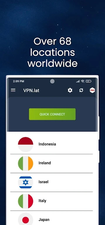 VPN lat : Unlimited Proxy Captura de tela 2