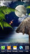 Tropical Night Live Wallpaper Schermafbeelding 0