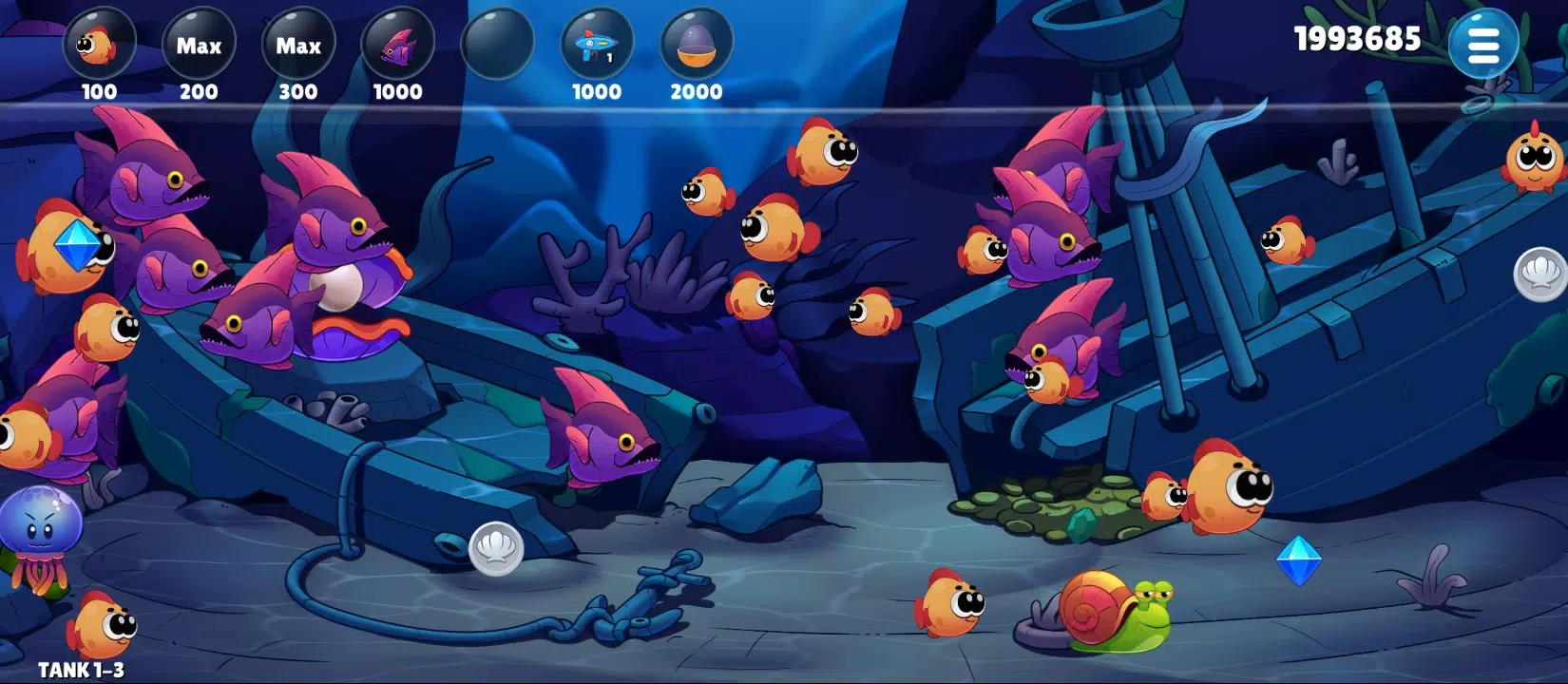 Insaniquarium Deluxe Evolution Tangkapan skrin 0