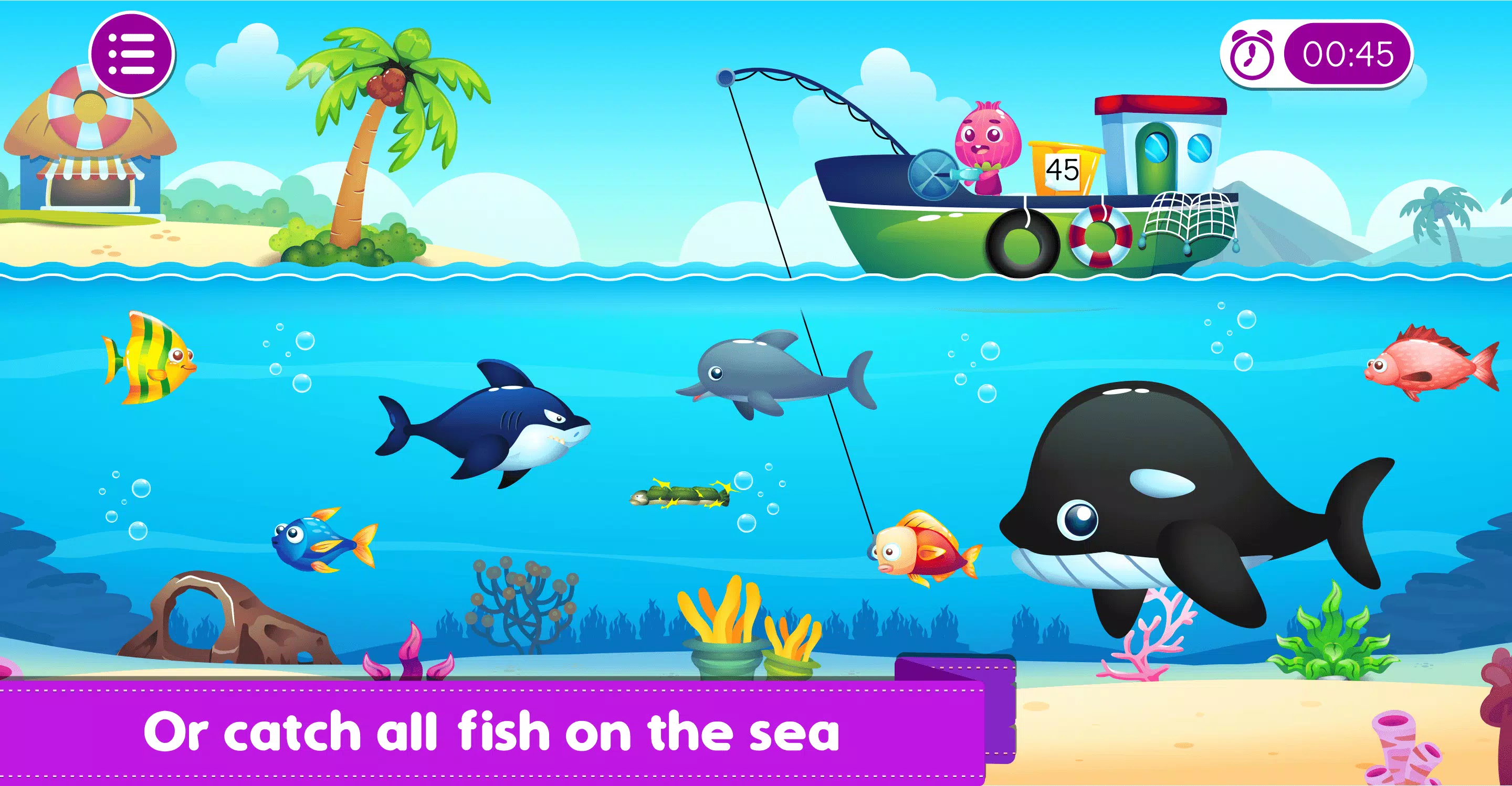 Marbel Fishing - Kids Games ภาพหน้าจอ 3