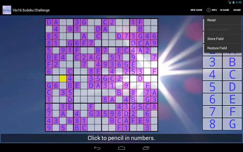 Schermata 16x16 Sudoku Challenge HD 3