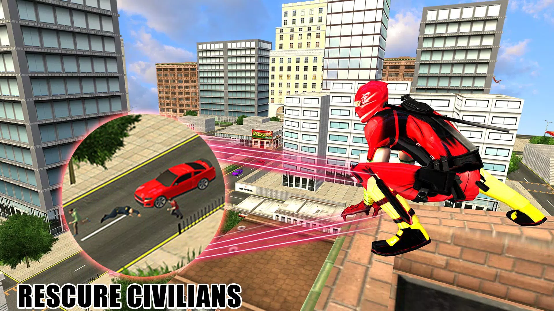 Flying Ninja Hero Crime Chase スクリーンショット 3