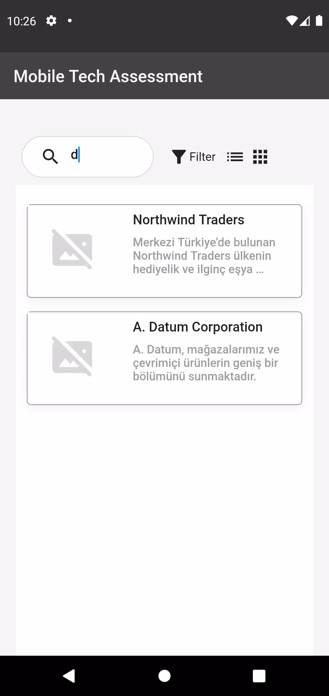 Flutter Tech Assessment ဖန်သားပြင်ဓာတ်ပုံ 1