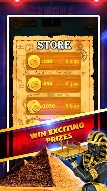 Gold of King Pharaoh Egypt - Coin Party Dozer Ekran Görüntüsü 1