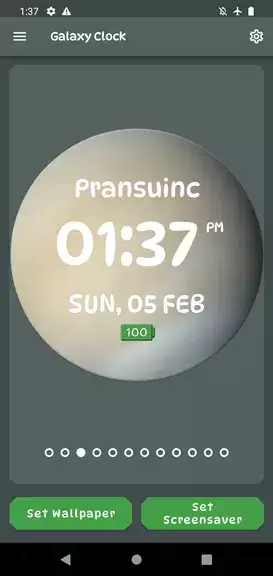 Galaxy Clock Live Wallpapers Tangkapan skrin 3