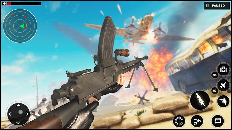 Gunner World War: WW2 Gun Game Ảnh chụp màn hình 1