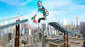 Bike Stunts 3D - Rooftop Chall स्क्रीनशॉट 3