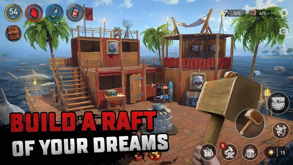 Raft Survival ဖန်သားပြင်ဓာတ်ပုံ 2