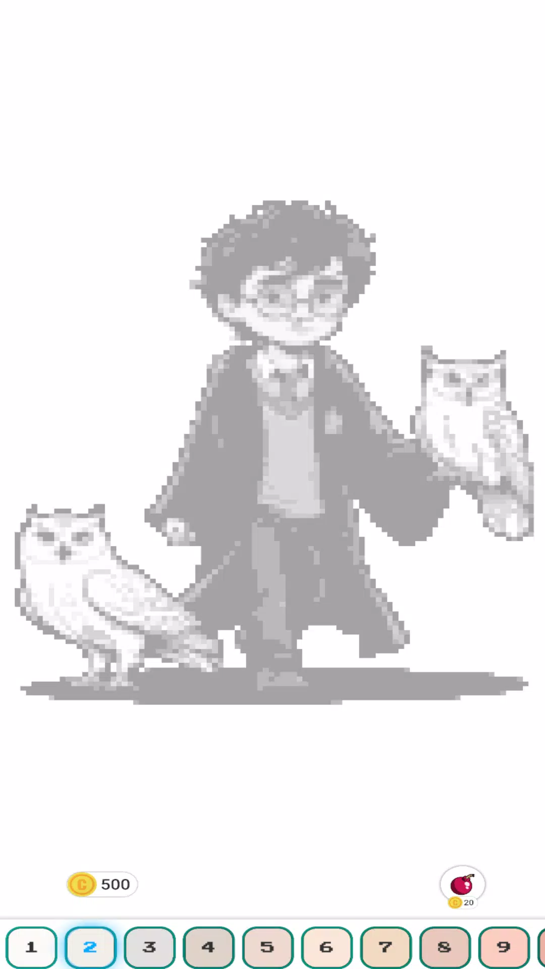 Hogwart Cartoon Pixel Art Capture d'écran 0